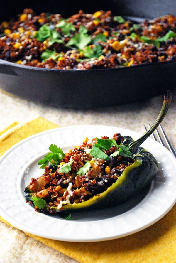 Blistered Poblano Peppers with Quinoa & Corn: A Vegetarian Guide
